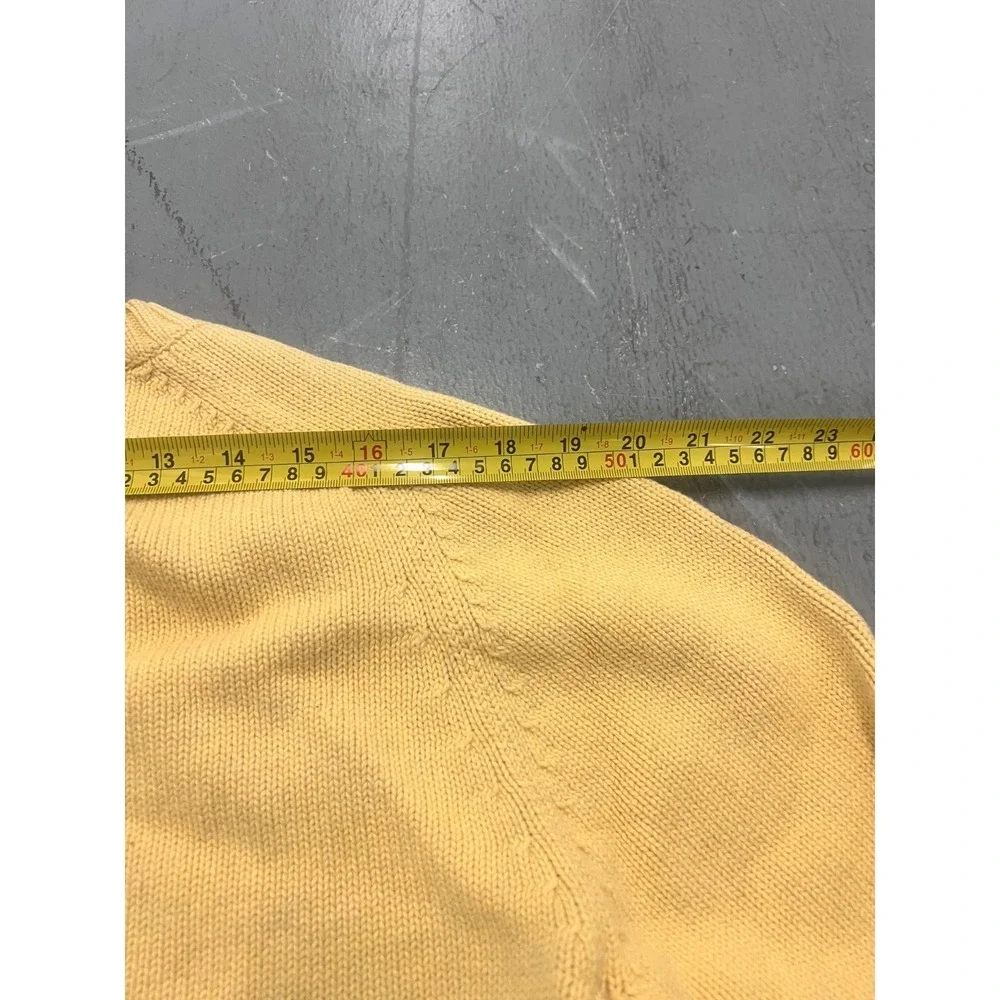 Lands' End‎ Sweater Womens M 38-40 Yellow Regular Fit Knitted Warm Wear Outdoor